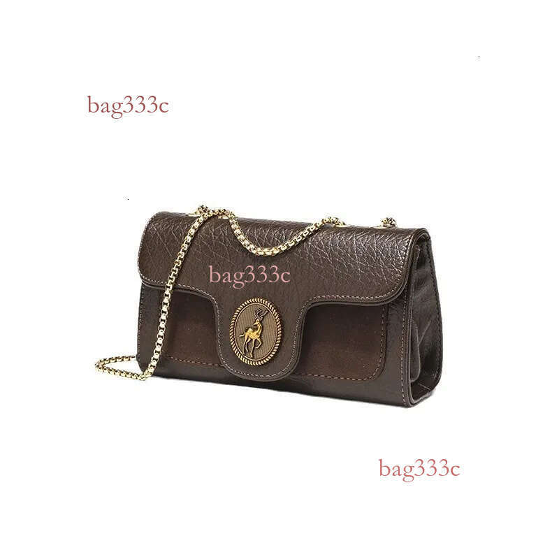 Lanjia- Women's Retro Flip Handbag Free Shipping Designer Splicing Chain Small Square New Fashion Single Shoulder Crossbody Casual Makeup Bag A70