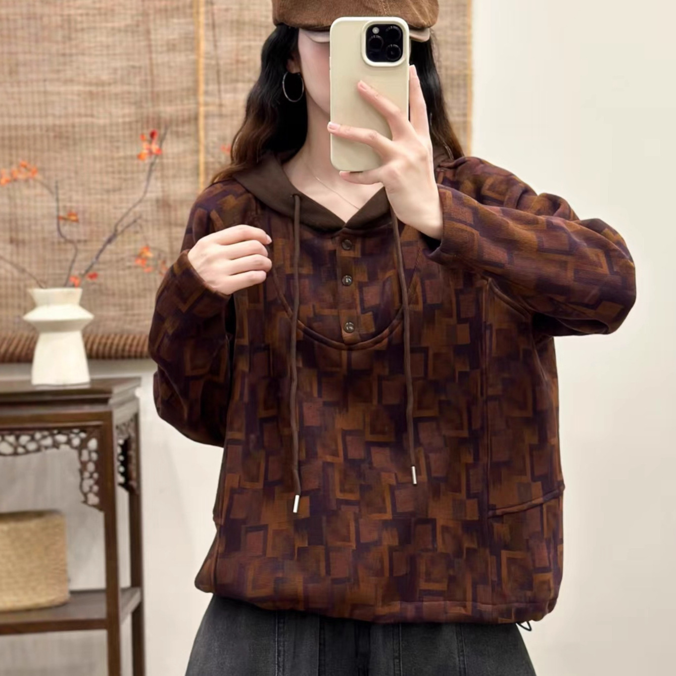 Winter designer's new hoodie printed basic shirt women's pullover cotton fashion hoodie