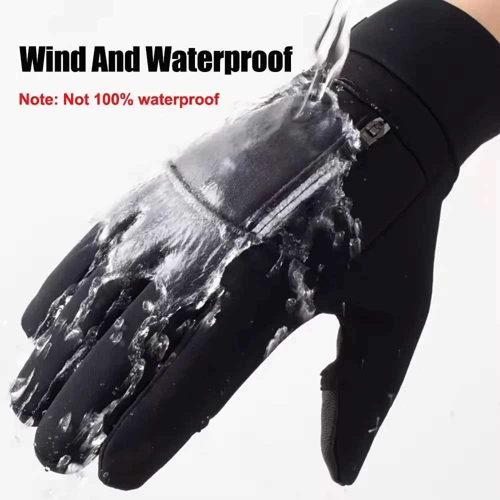 Outdoor Skiing Gloves Unisex POCkets Designed Locking Anti Slip Touch Screen Full Finger Gloves Cycling Sports Gloves J251029
