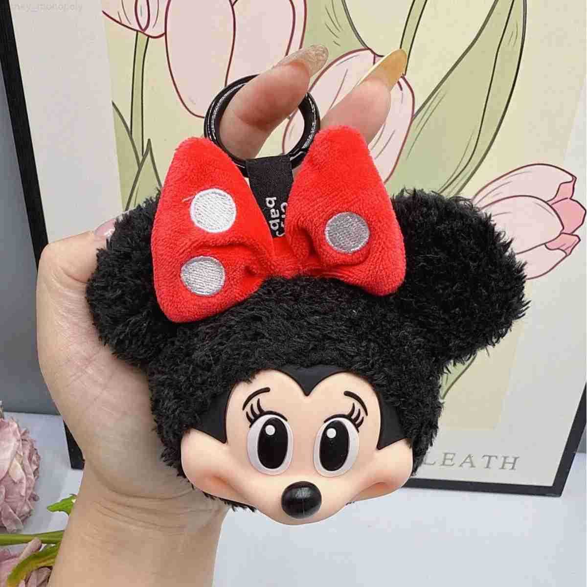 Disney Pendant Key Chain Mickey Mouse Blind Box Mickey Minnie Vinyl Doll Mickey Family Series Plush Pendant Gift H251029