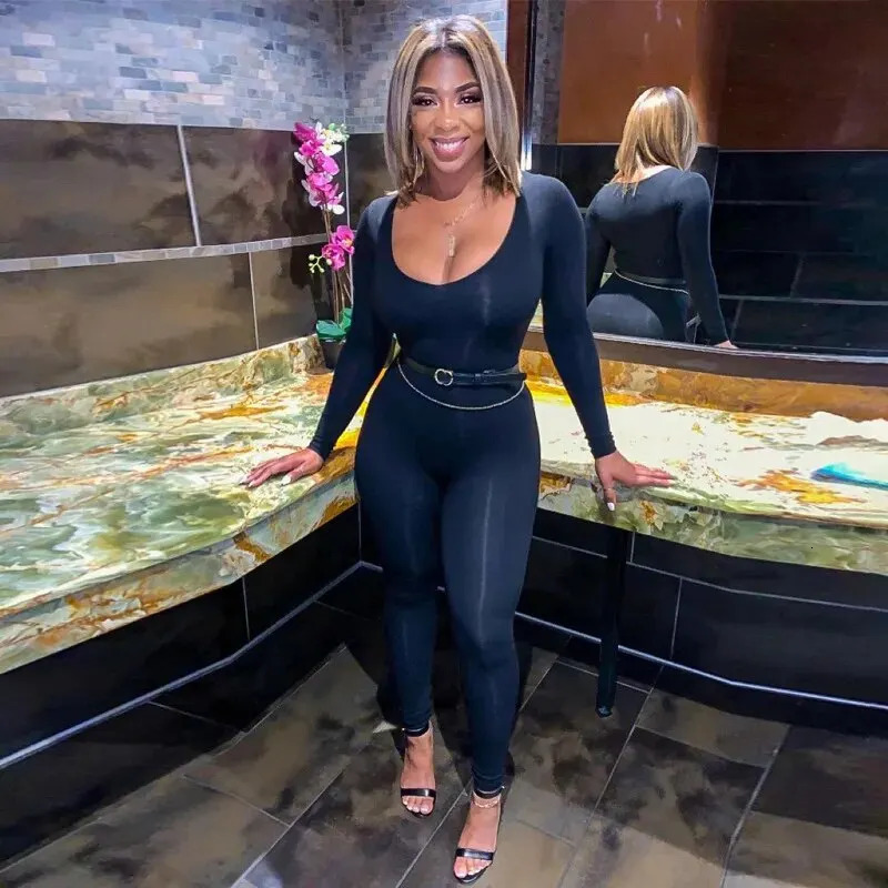 Dulzura Women Autumn Winter Long Sleeve Bodycon Streetwear Jumpsuit Overall One Piece Outfit Wholesale Items for Business 251029