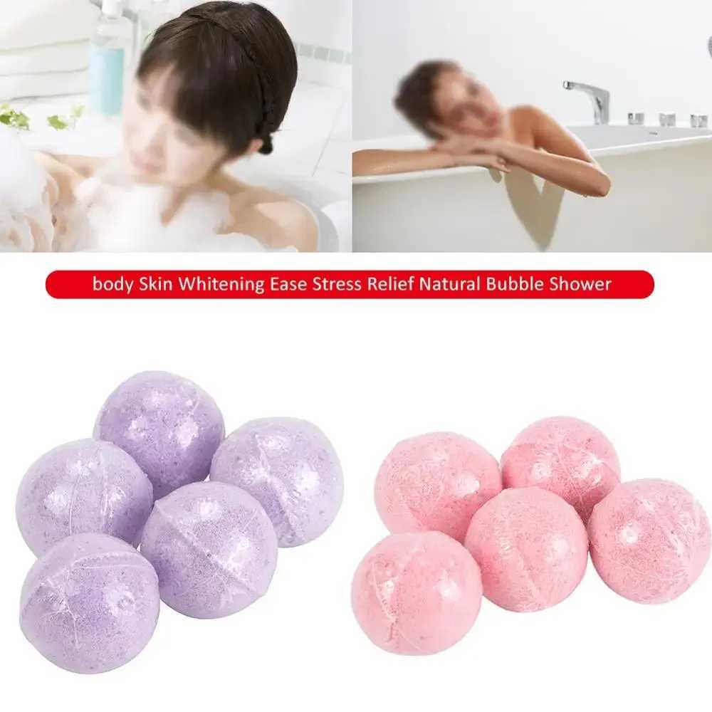 5pcs oseGreen teaLavenderLemonMilk Bath Salt Ball body Skin Whitening Ease Stress Relief Natural Bubble Shower Bombs Ball L251029