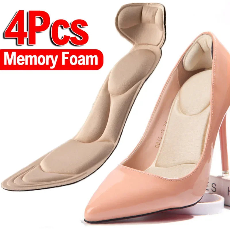 24pcs High Heel Memory Foam Insole Pad Inserts Heel Post Back Breathable Antislip for Women Shoe Arch Support Insoles 251029