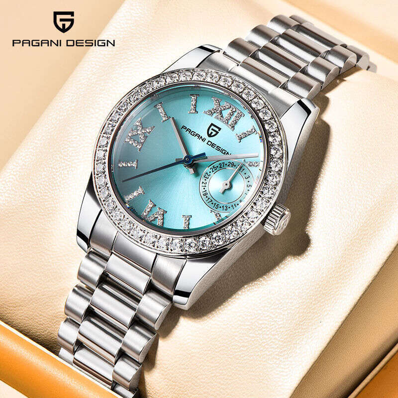 PAGANI DESIGN New Fashion Rhinestone Bezel Calendar Small Pointer Light Luxury Women's Quartz Watch PD-1776