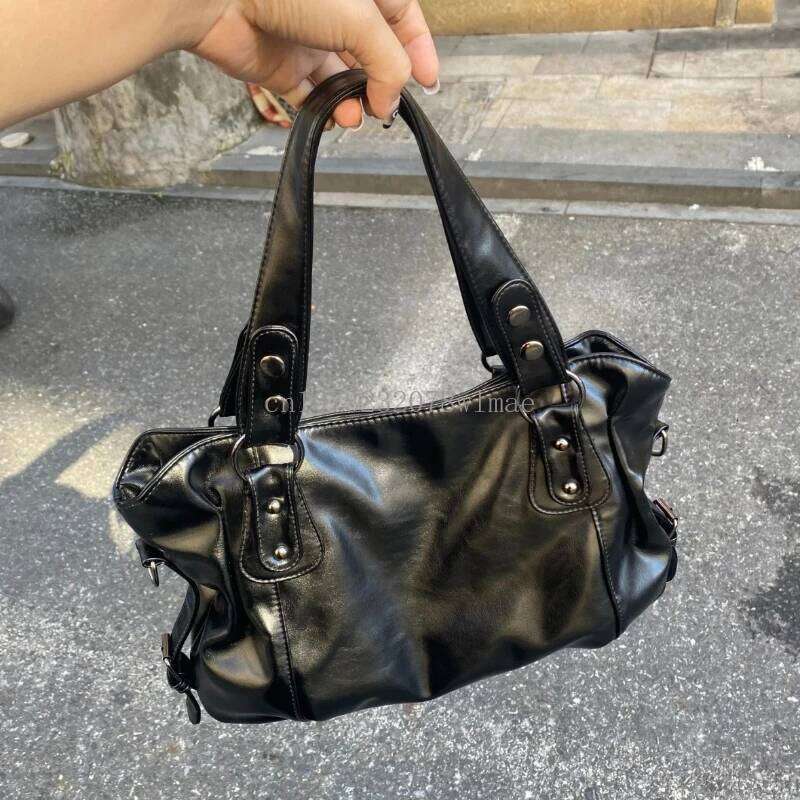 Fashion Classic Versatile Large Capacity Shoulder Soft Commuter Retro Handbag Pu Leather Ladies Tote Bags Women Shopping Bag