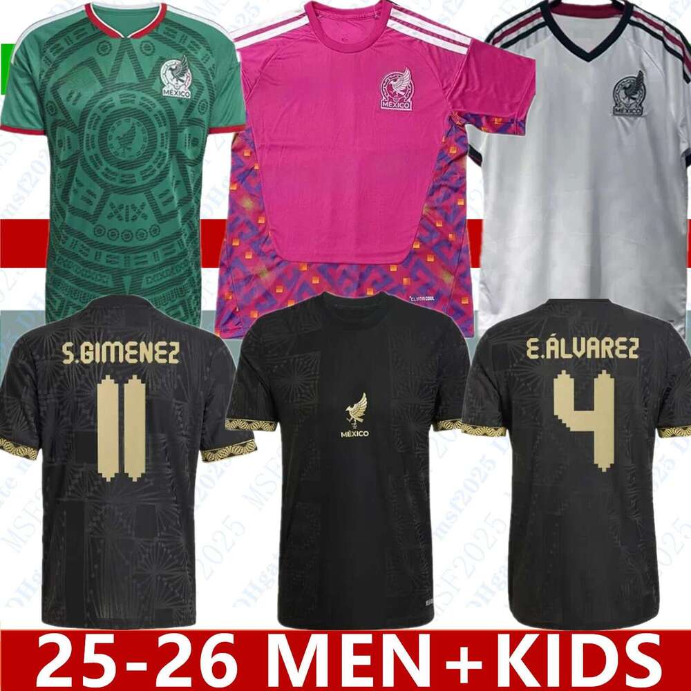 Mexico 2024 Copa America RAUL CHICHARITO Soccer Jerseys 2025 LOZANO 25 26 H.LOZANO Men Kids Football Shirts Uniforms Fans Player Version GIMENEZ 2025 Gold Cup