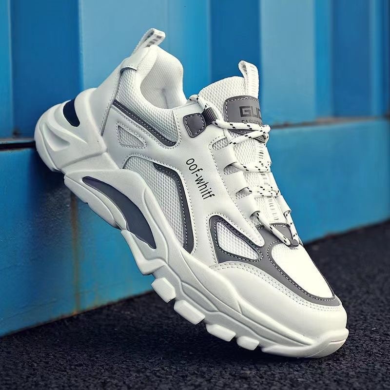 Free Shipping Breathable Running Shoes for Men Korean Fashion Mesh Sneakers