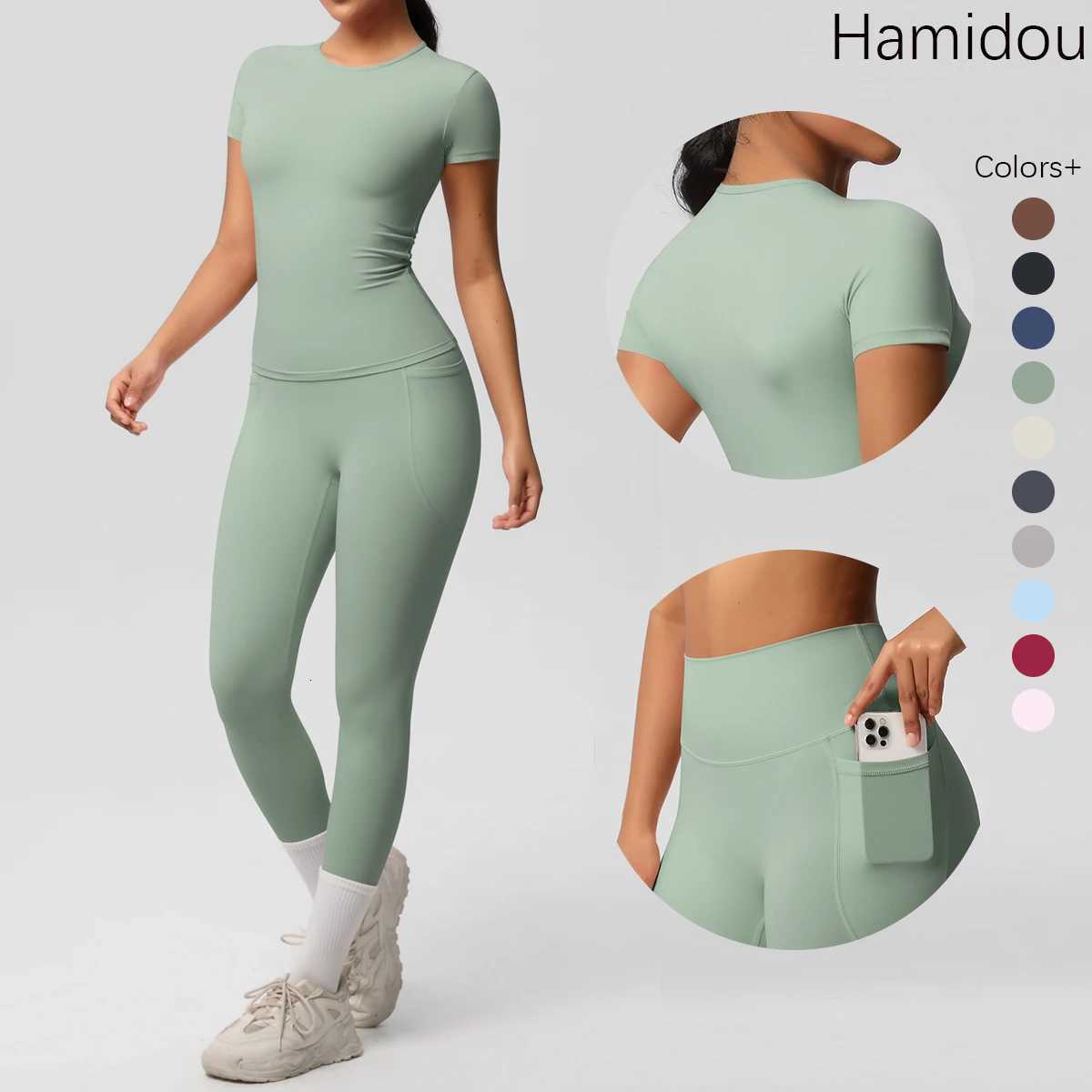 Women 2pcs Patchwork Sport Yoga Suit Womens Tracksuit Jacket Running Shirts Tummy Control Butt Lifting Gey PantsXJ251029