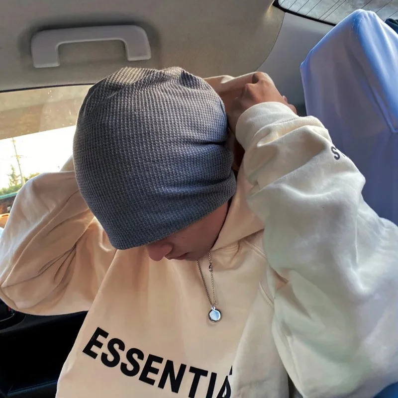 Solid Color Baggy Beanie for Men Women Autumn Winter Keep Warm Knitted Hat Unisex Hip Hop Bonnet Punk Pullover Cap y2k 251029