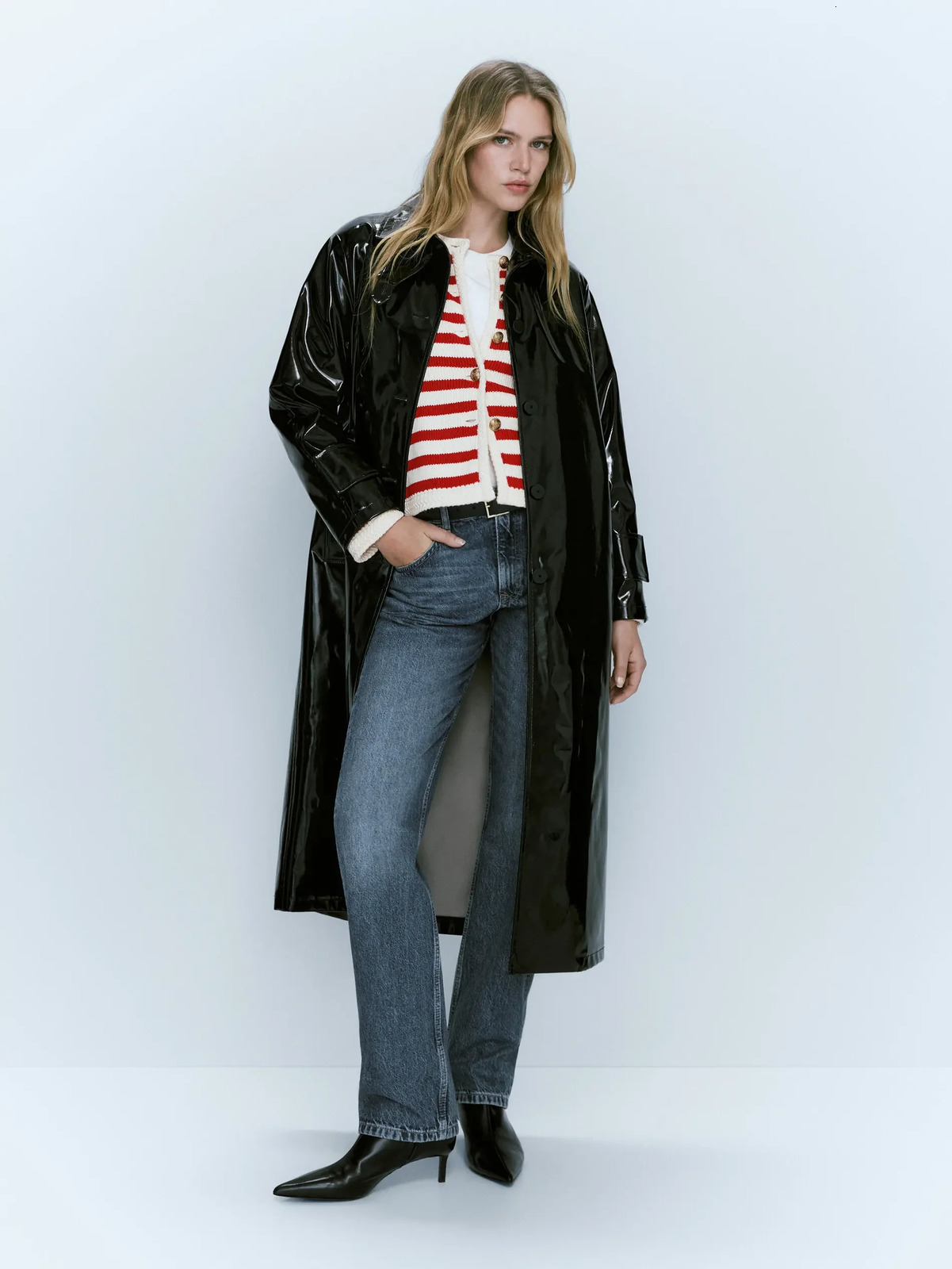 Ethereal MD womens spring style of Slimfit buckle classic striped cardigan for women 251013