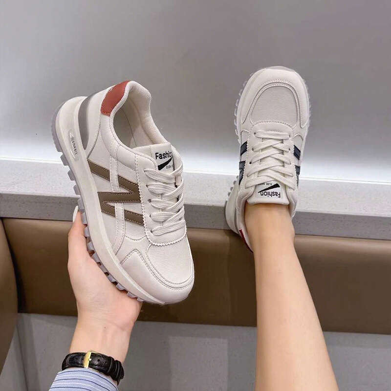 Genuine Leather White Sneakers for Women 2025 Summer New Versatile Casual Sports Lightweight Breathable Cushioned Shoes