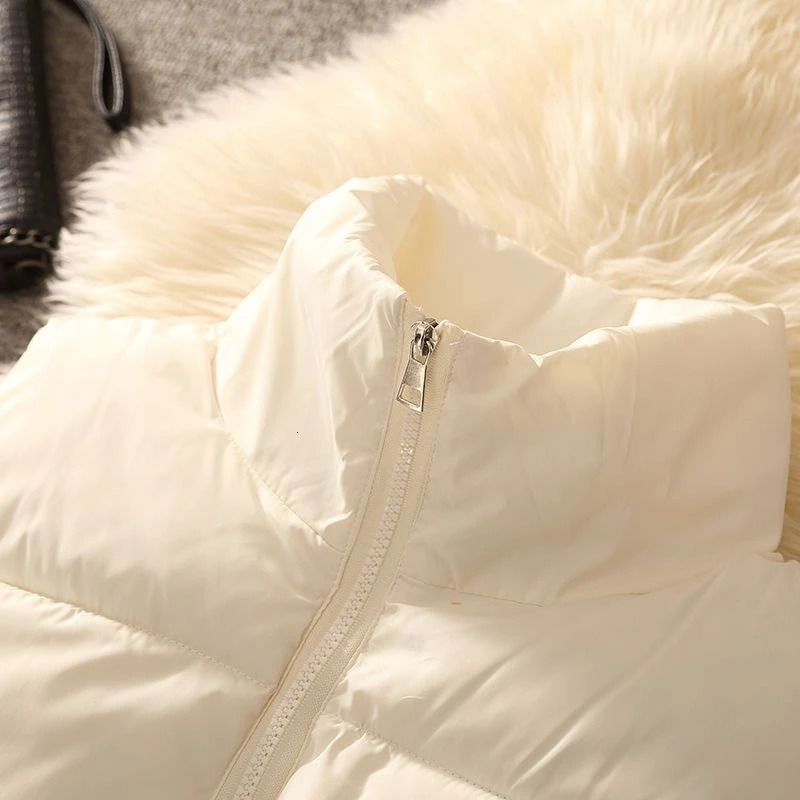 Womens Coat Korean Style Long Black Natural Down Vest Jacket for Women Puffer Sleeveless Vests Jackets Winter Ultra Light 251029