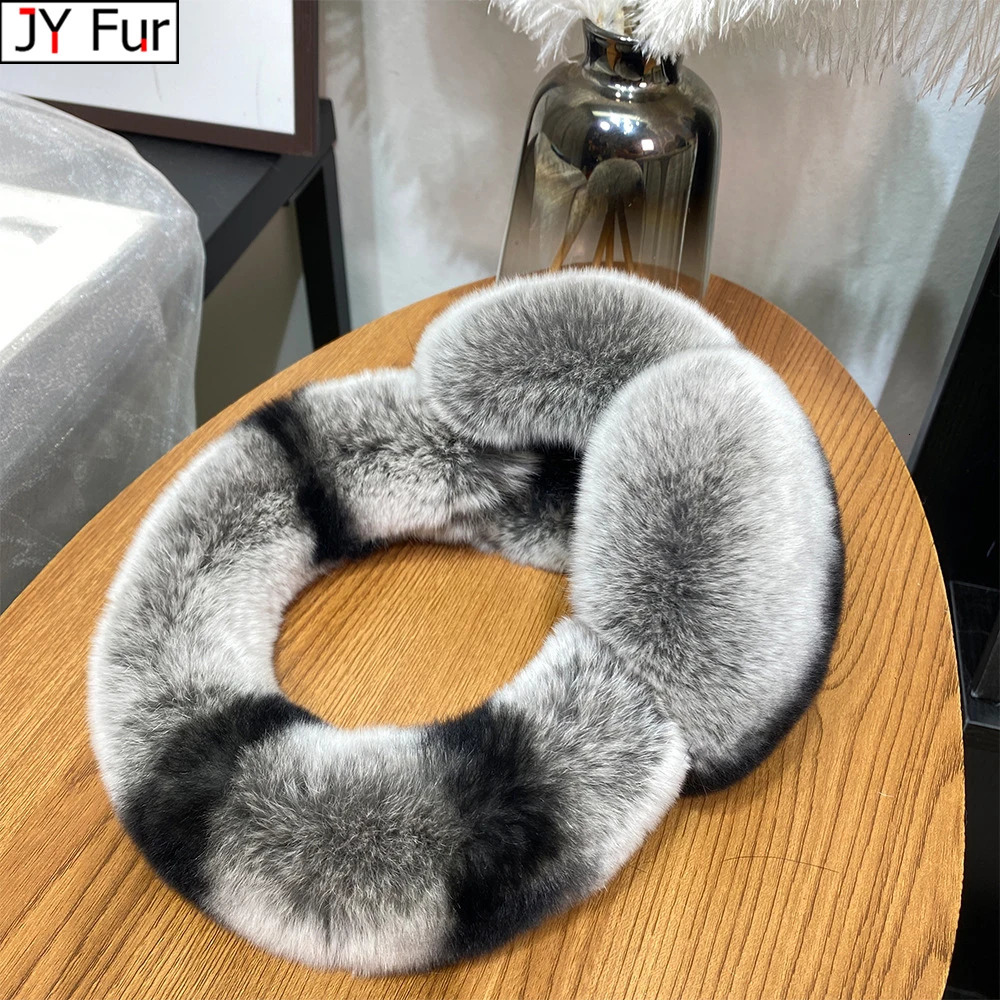 Ear Muffs For Women Winter EarWarmers Soft Warm Cable Furry Real Rex Rabbit Ear Covers For Cold Weather 251029