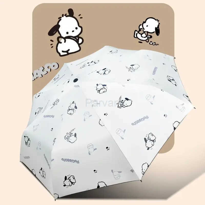 Sanrio Fully automatic Pochacco umbrella for women sunny dualuse sun protection UV ins wind parasol increased reinforcement L251029
