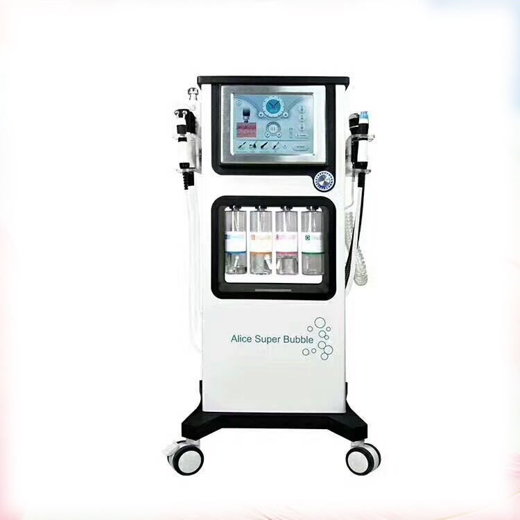 Professional 7 In 1 Ultrasonic RF BIO Hydro Dermabrasion Facial Oxygen Jet Hydra Alice Super Bubble Peel Oxygen Spa Hydra Microdermabrasion Diamond Fa