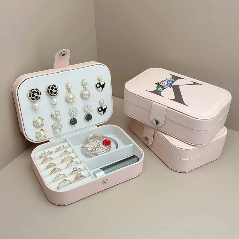 Personalised Travel Jewelry Box Custom Name Portable Case Leather Friend Gifts Christmas 251013
