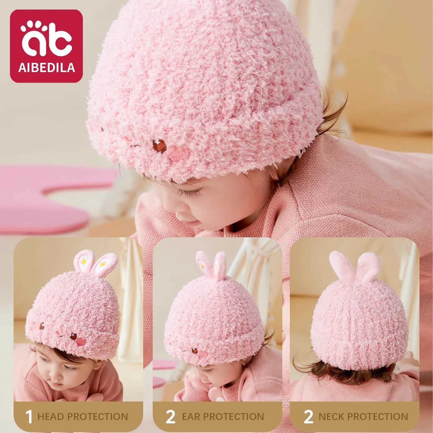 AIBEDILA Baby Hat Warm Children Winter Hat Cap Fluffy Warm Newborn Infant Hat Skinfriendly Soft Kid Hat BoysGirls 03Y251028