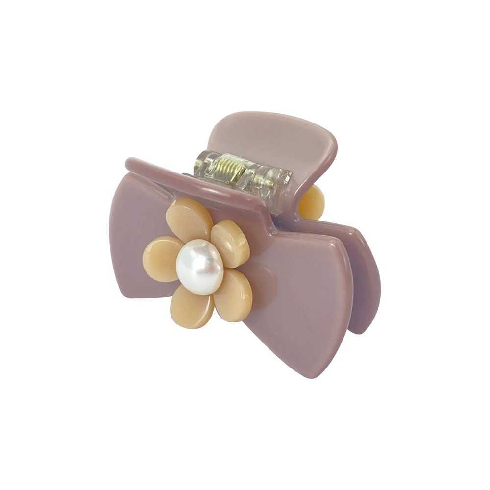 eManco Acetate Two Color Small Flower Hair Claw Fixed Hairstyle Fashion Womens Hair Accessories Side Clip 48 Hour ShippingW251028