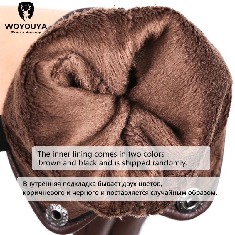 mens sheepskin gloves winter warm plus velvet short thin driving color leather highend Winter for men 8025Y 251013