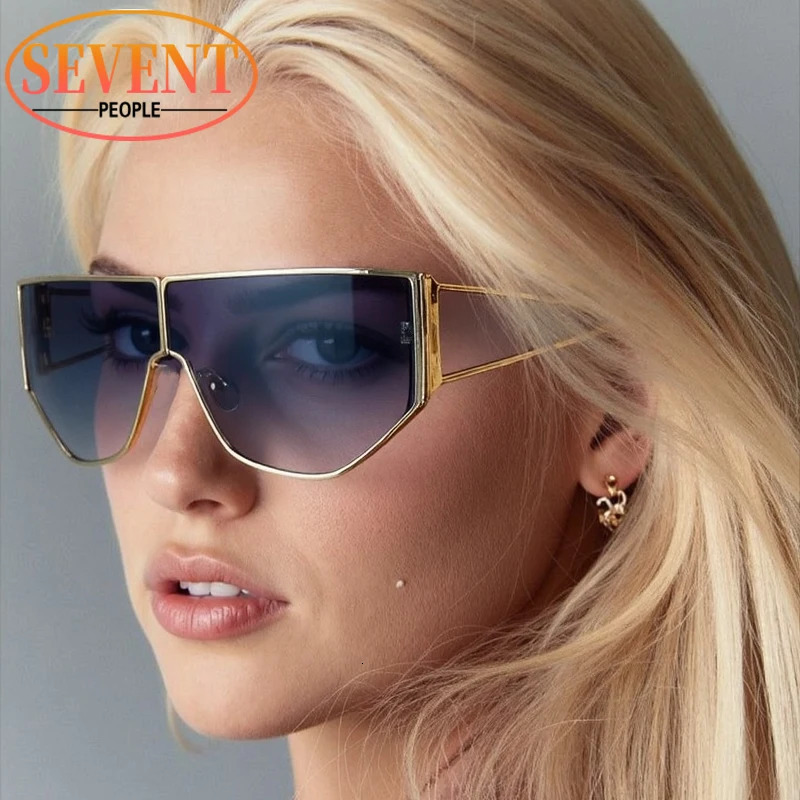 Fashion Y2K Punk Shield Sunglasse y Vintage Steampunk Sun Glasses For Lady Trendy Polygon Shades 251013