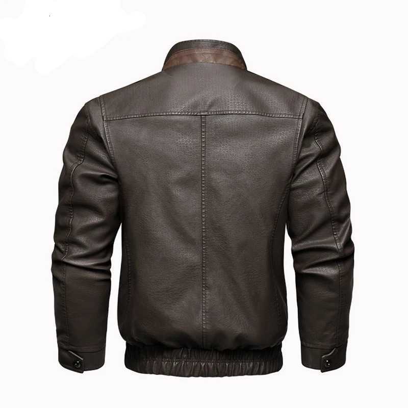 Spring Autumn Mens PU Leather Jackets Fashion Man Retro Windbreaker Motorcycle Coats Man Business Zipper Leather Jacket ClothingT251029