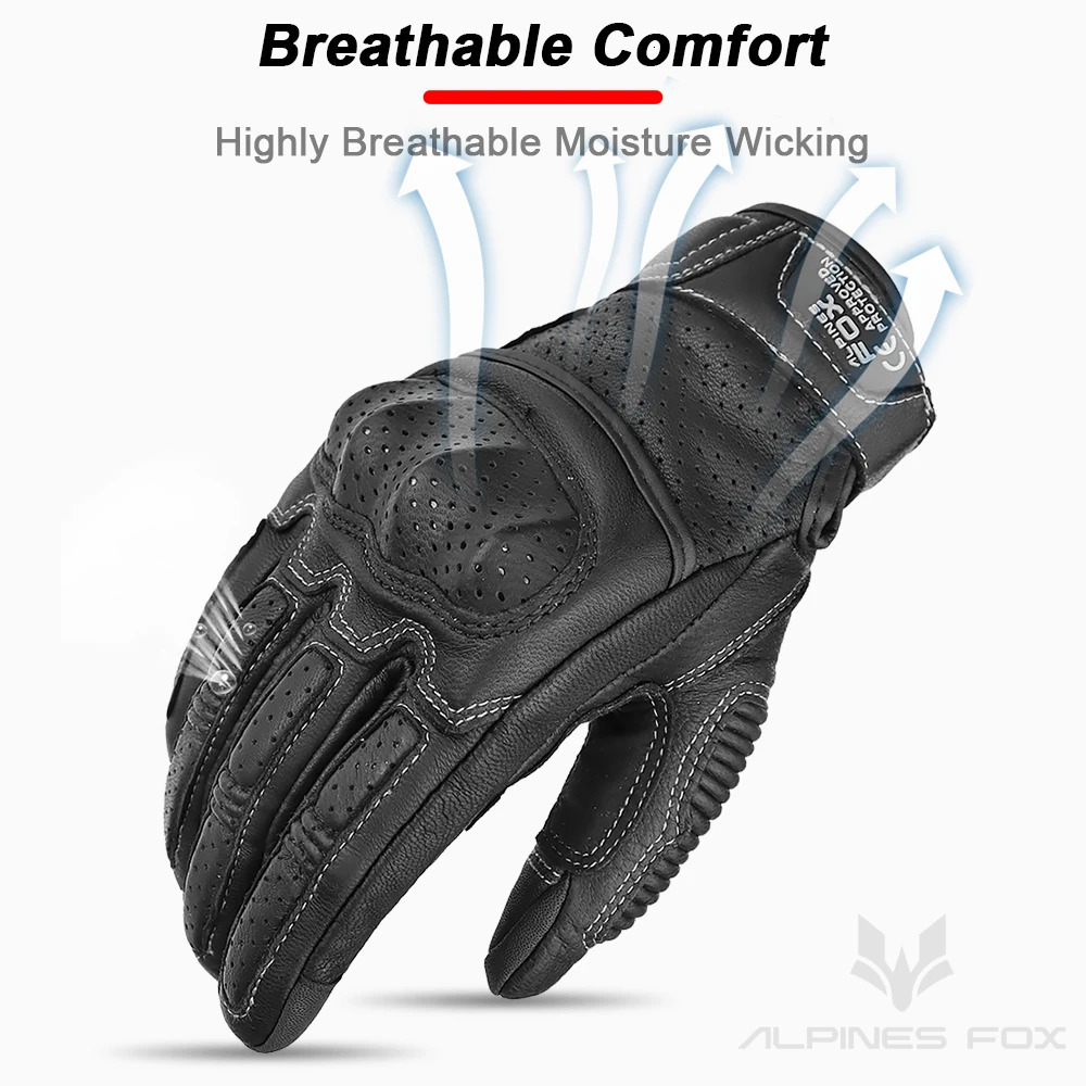 Brown Vintage Leather Motorcycle Gloves Men CE Certification Motorbike Riding Touch Screen Motocross Moto Racing Biker Glove XXL 251013
