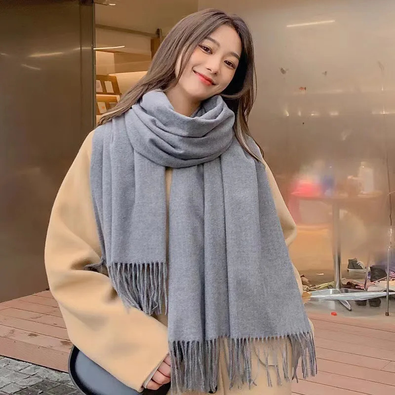 Womens Winter Scarves Cashmere Scarf Woman Black Ladies Winter Wool Scarf Warm Autumn XWJ07 251029