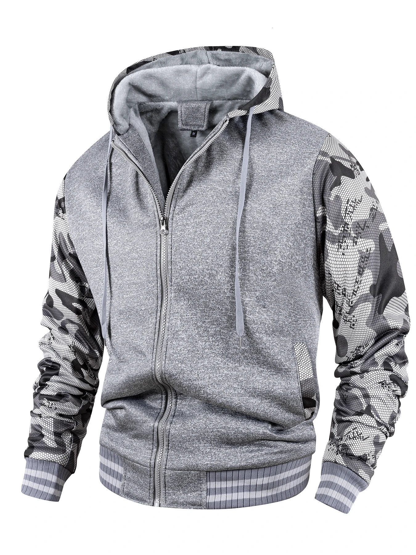 Men ColorSplicing Jacket Winter Warm Fleece Hoodies Outdoor Sports Windproof Baseball Uniform Male Fashion Zipper Thicken Coats 251029