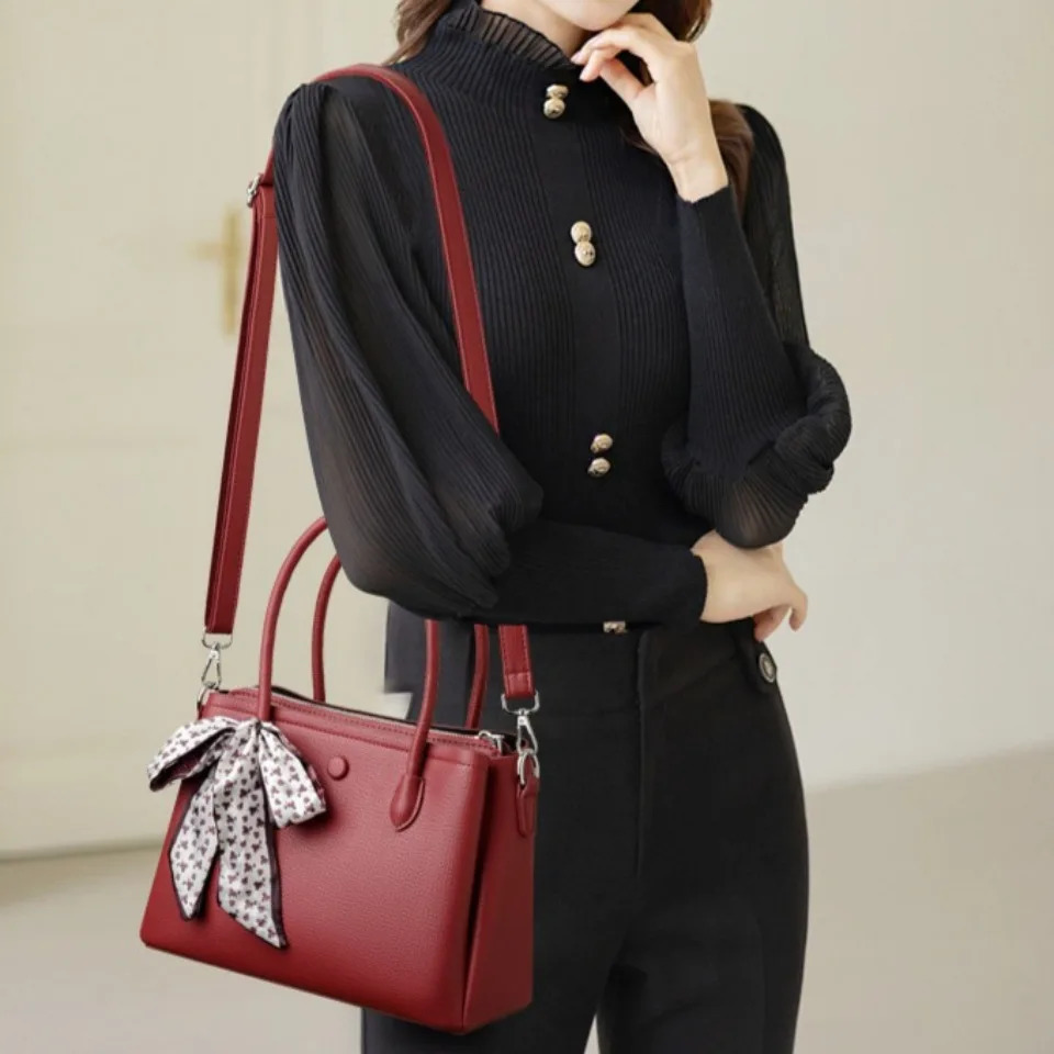 3 Layers Casual Tote Ladies Hand Bags Genuine Soft Pu Leather Handbags Women Bags for Women Sac A Main 251029