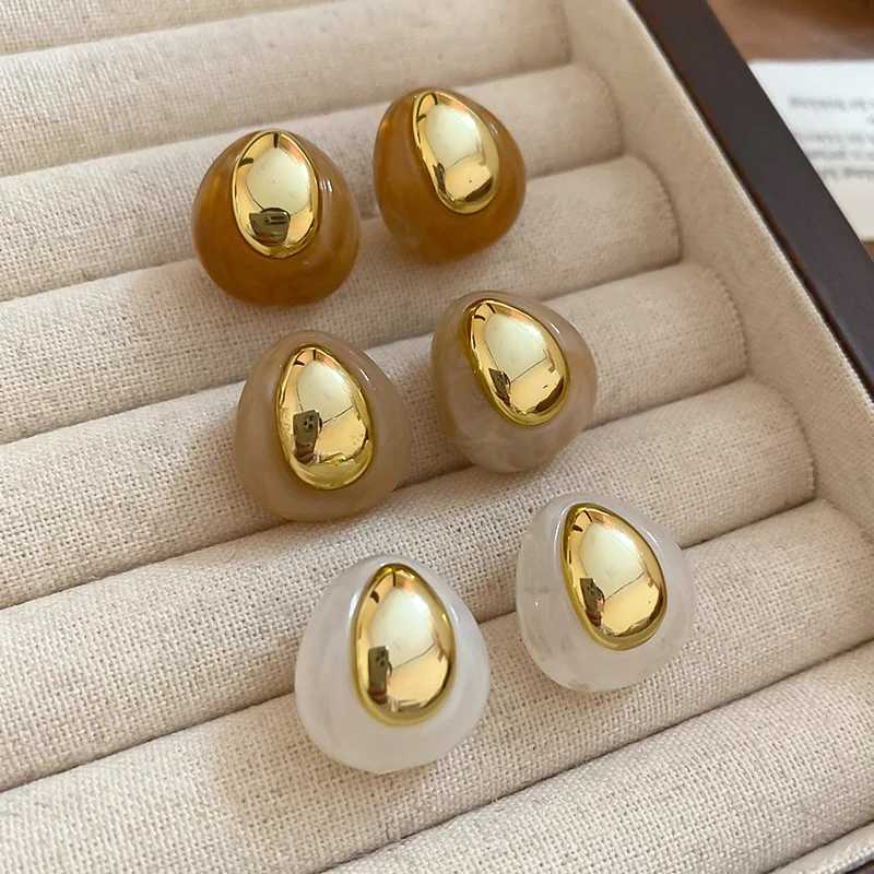 Silver Needle Simple Water Drop Acrylic Earrings for Women 2025 New Design Stud Earring Light Luxury Highend Jewelry W251029