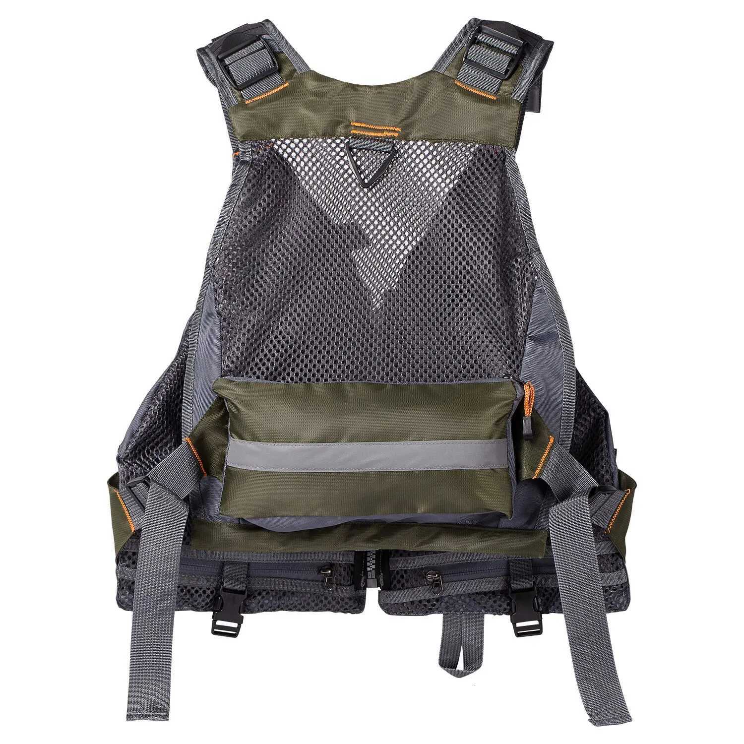 Breathable Fishing Vest Outdoor Sports Fly Swimming Adjustable Vest Fishing Tackle W251029