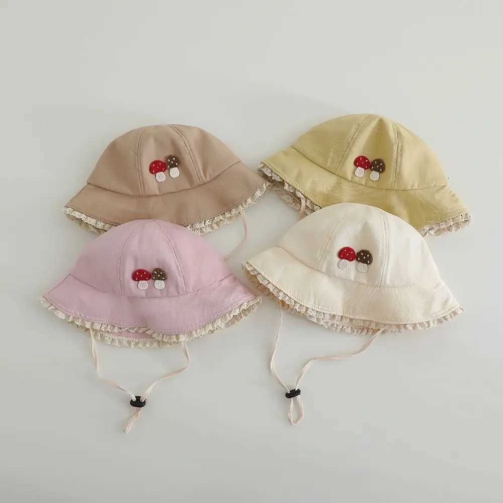 Panama Autumn Baby Bucket Hat For Girls Small Mushroom Cotton Toddler Sun Cap Children Beach Sun Hat251028
