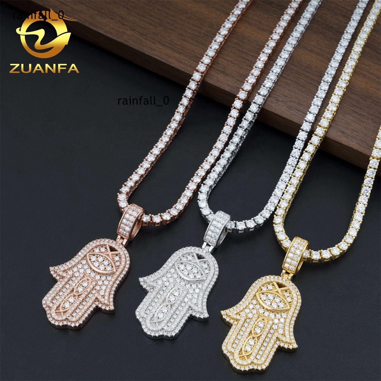 Custom D Color VVS Moissanite Diamond Pendant Fine Hip Hop Jewelry in Sterling Silver 925 Iced Pendants Charms