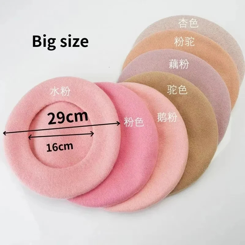 Korea Big Size Wool Berets Women Men Large Size Warm Artist Hats Unisex French Style Classic Winter Hat Female Retro Painter Cap 251029