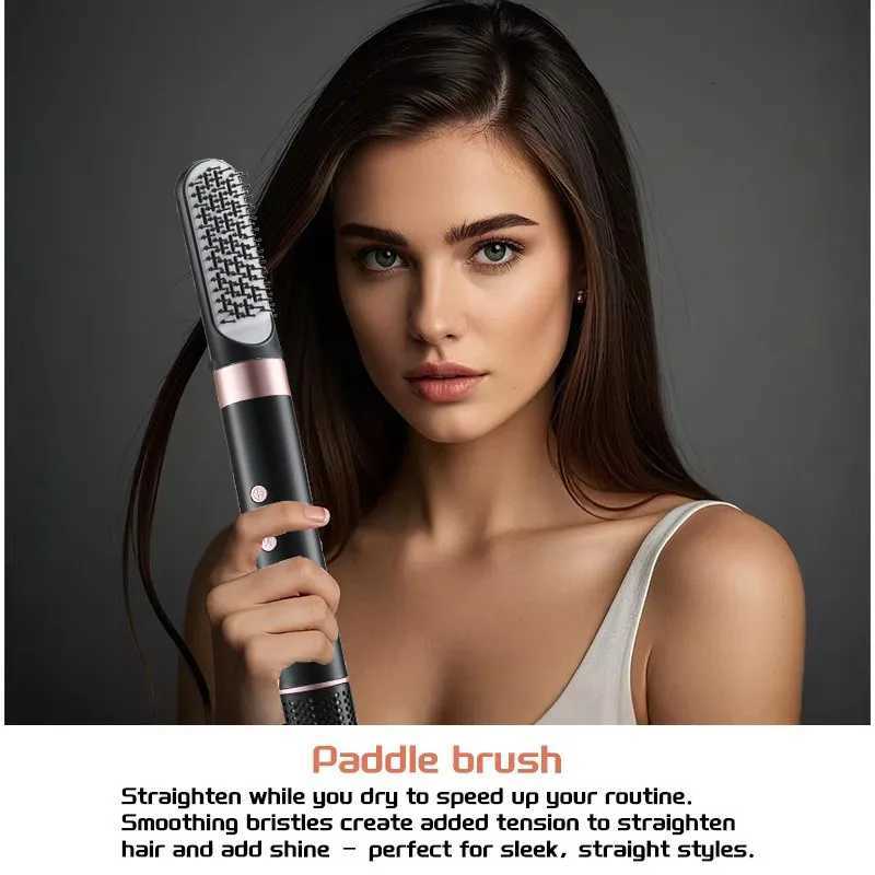 2025 New 6 In Hair Dryer Set Multifunctional Hot Air Brush Fast Heat Hair Curler Straightening Iron Hair Blower Curly Hair W251029