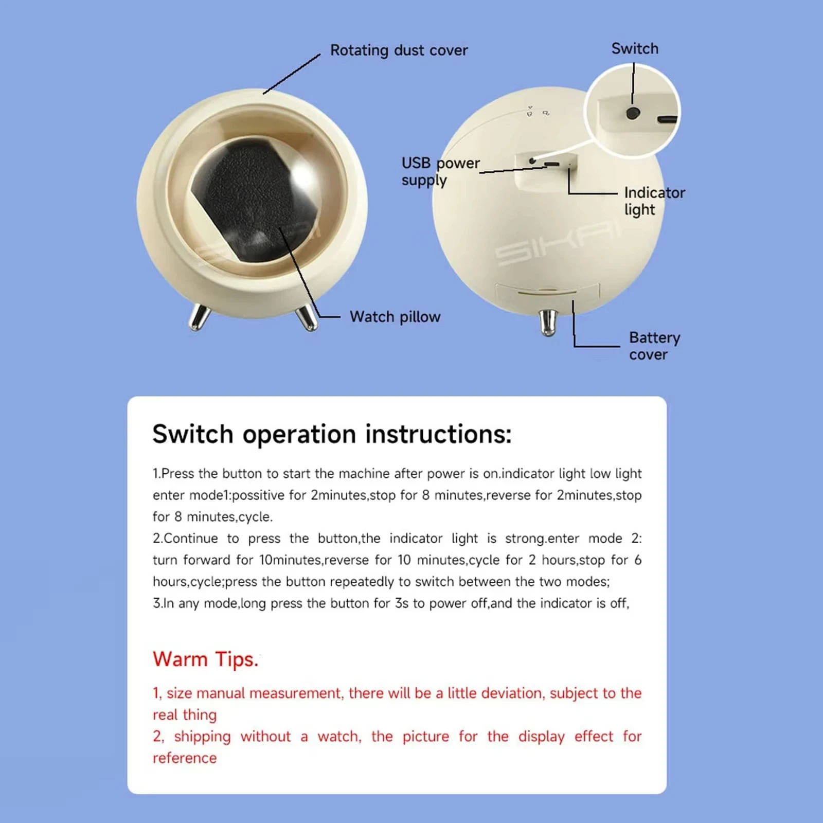 Watch Winders for Automatic Watches Usb Power Used Globally Motor Mechanical Watch Rotate Stand Box Fashion Desktop Decoration i251029