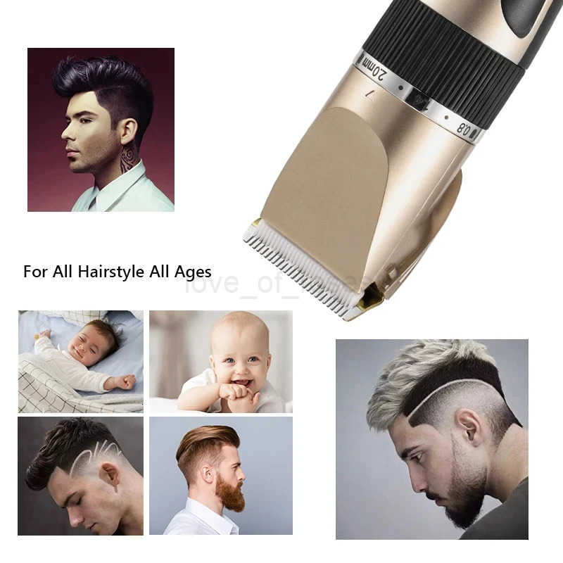 Professional Cordless Rechargeable Electric Hair Clipper For Men Adults Kids BarberGrade Hair Trimmer Cutter Machine Z251029
