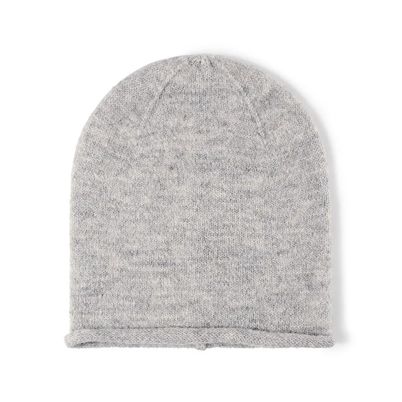 Chic Warm Thick Knitted Stacking Hat Women Men Light Board Cold Gents Versatile Ear Protection Wool Blend Beanie Male Female 251013