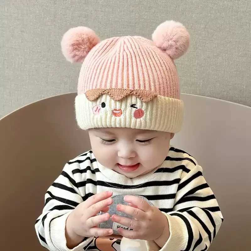 Baby Winter Hat Cute Cartoon Bear Ears Knit Beanie Thick Ear Protection for Boys Girls1036Months Perfect for Outdoor Activities251028