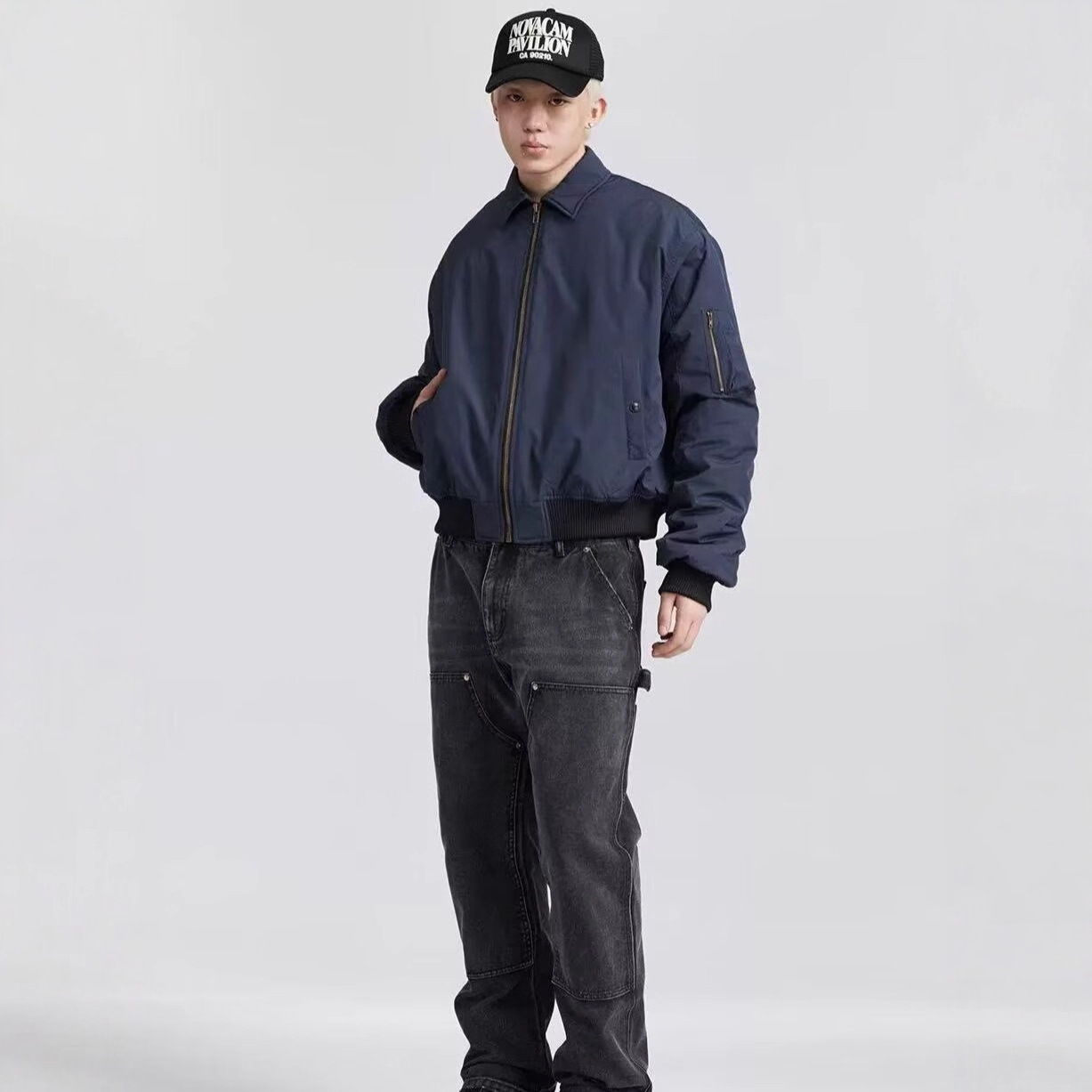 American Style Vibe Designer Jacket Lapel Flight Jacket Men's Baseball Jacket Autumn Trendy Brand Casual Versatile Workwear Short Jacket