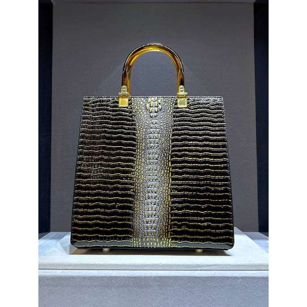 Designer Bags Real Leather Women's 2025 Alligator Print Handbag Shoulder Bags For Women Tote Bag Hot Selling