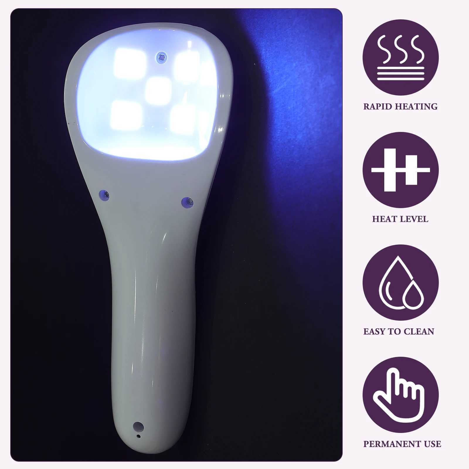 1pc Portable Led Drying Lamp Reusable Manicure Tool Gel Uv Light For Salon Home Travel Gold White Nail Machine Drying Gel Light J251117