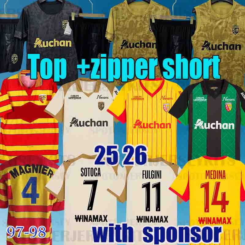 rc Lens sainte barbe 2025 2026 soccer jerseys maillot lens jersey 25 26 Football kids 97 98 Retro SIKORA ARSENE Kits