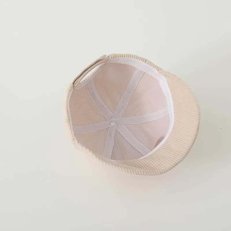 Kids Corduroy Big Brim Duckbill Hat Girl Embroidered Bow Duck Tongue Cap Autumn Baby Sun Visors 13year Children Baseball Hats251028