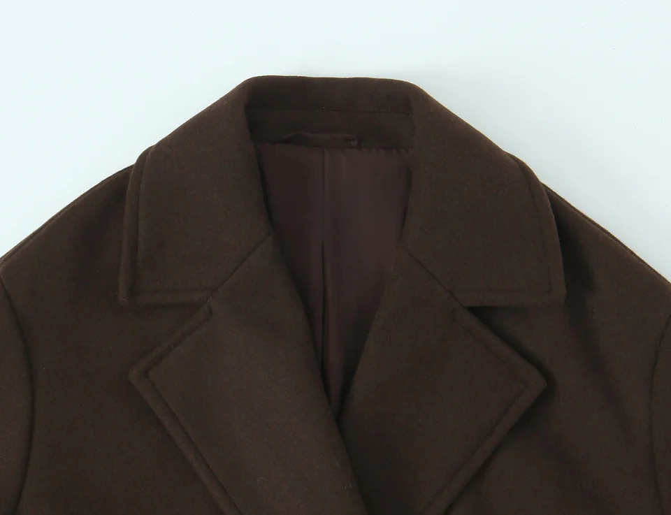 2025 autumn womens clothing casual fashion temperament simple lapel long sleeved loose soft coat jacket 251029