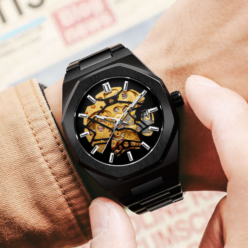 Skeleton Fashion Casual Style Men's Automatic Mechanical Watch