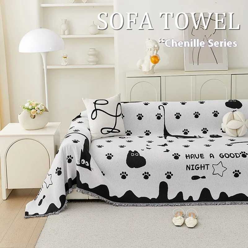 L Shape Sofa Cover Double Sided Reversible Chenille Stretch Sofa Slipcover 234 Seater Couches Home Decor C251028