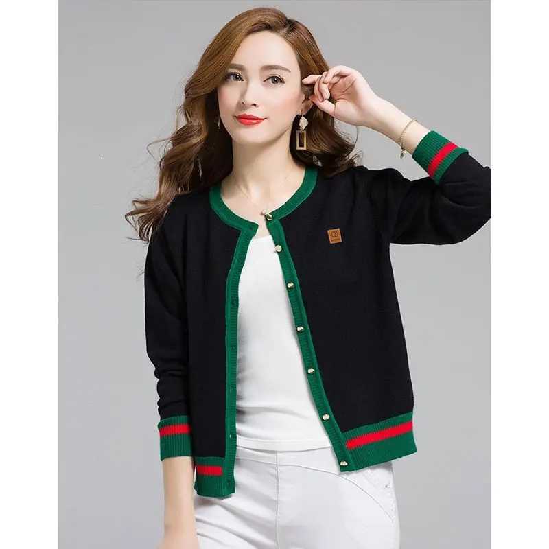 Womens Autumn Casual Simplicity Striped Oneck Long Sleeve Sweater Women Clothes Fashion Loose Allmatch Temperament Knitwear H251029