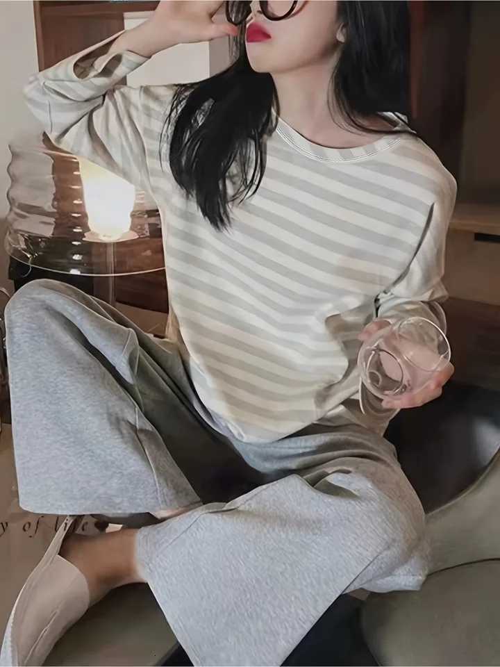 PlusSize Womens Pajama Set OuterWearable Loose Casual LoungewearT251029