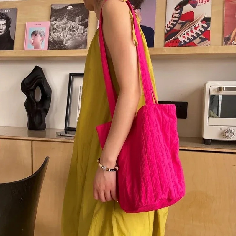 Casual Fashion Bag for Women Shopper Handbags Environmental Storage Reusable Shoulder Tote Bag School Bags 251029